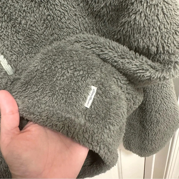 Eddie Bauer Women's Green Sherpa fleece 1/2 Zip Pullover Sweater Size Large - Picture 5 of 6